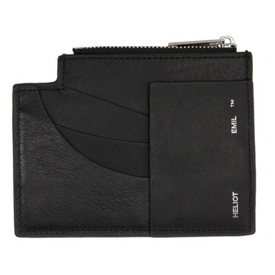 Heliot Emil Black Leather Wallet In Blackblk01