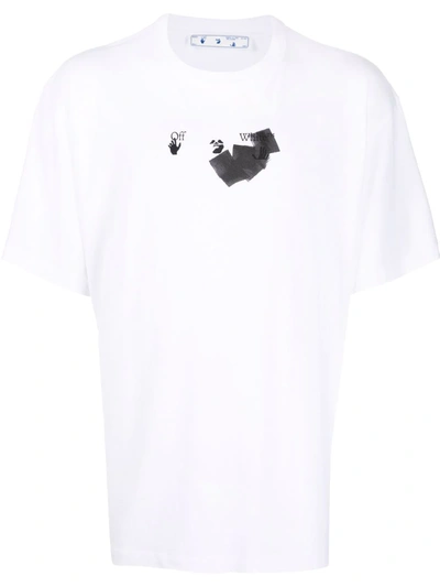 Off-white Mens White Black Slanted Skate Brand-print Cotton-jersey T-shirt  Xs | ModeSens