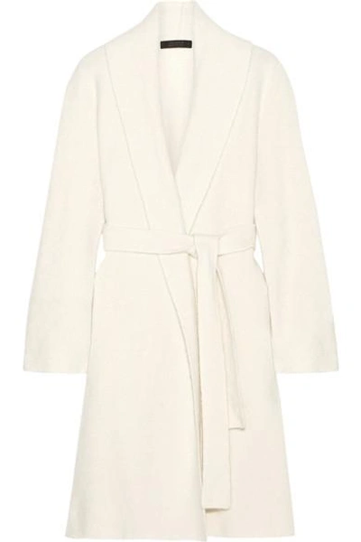 The Row Naido Brushed Cashmere-blend Cardigan In Ivory