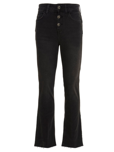 Liu •jo Liu Jo Flared Cropped Jeans In Black