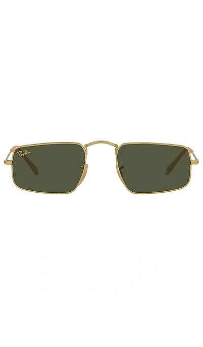 Ray Ban Julie Sunglasses Gold Frame Green Lenses 49-20