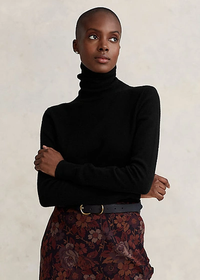 Polo Ralph Lauren Slim Fit Cashmere Turtleneck Sweater In Collection Camel Melange