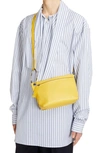 Dries Van Noten Men's Leather Crossbody Bag In 202 Yellow