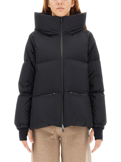 Herno Infinium Windstopper Gore-tex Short Down Jacket In Black