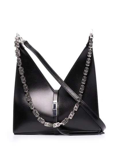 Givenchy Cut Out Small Leather Shoulder Bag In Black