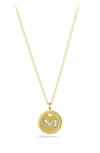 David Yurman Cable Collectibles Initial Pendant With Diamonds In M