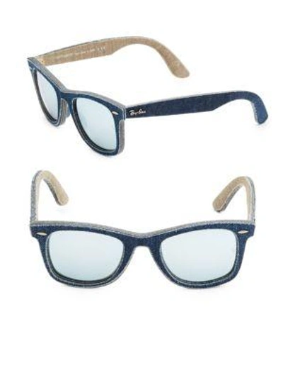 Ray Ban 50mm Wayfarer Sunglasses In Blue Jeans