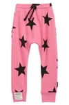 Nununu Kids' Star Baggy Pants In Hot Pink