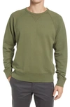 Madewell Garment Dyed Crewneck Sweatshirt In Wild Pine