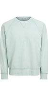 Madewell Garment Dyed Crewneck Sweatshirt In Glassware Blue