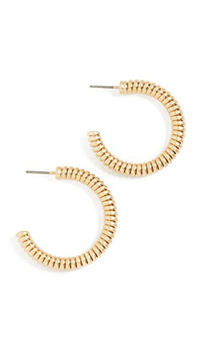 Madewell Large Coil Hoop Earrings In Vintage Gold