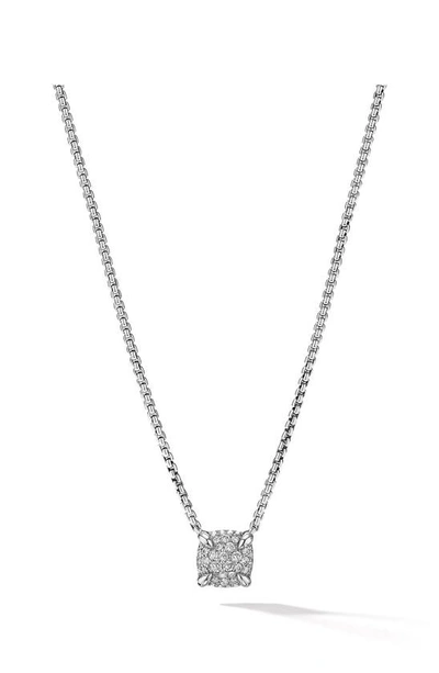 David Yurman Women's Châtelaine Pendant Necklace In Sterling Silver With Full Pavé Diamonds