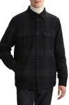 Woolrich Quilted Down Check Overshirt In Blue