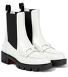 Christian Louboutin Montezu Hybrid Chelsea Boot In White