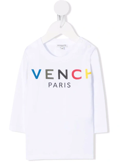 Givenchy Babies' Kids Rainbow Logo Sweatshirt (6-36 Months) In White