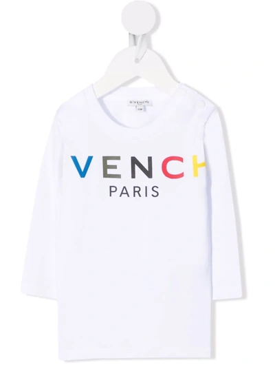 Givenchy Babies' T-shirt With Long Sleeves In White