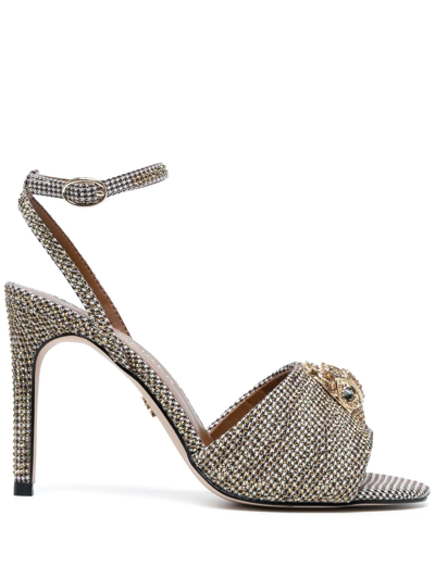 Kurt Geiger Kensington Studded Sandals In Gold