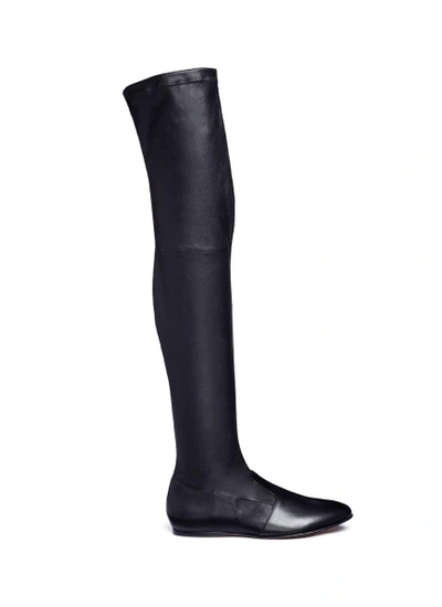 Robert Clergerie 'guepe' Thigh High Leather Sock Boots