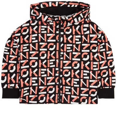 Kenzo Kids' Black Multi Logo Zip Sweater