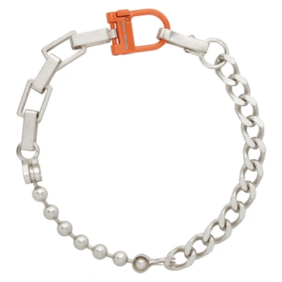 Heron Preston Silvertone Multichain Necklace