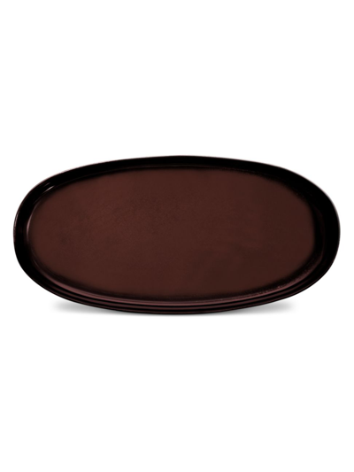 L'objet Terra Medium Oval Platter In Brown