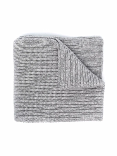 Bonpoint Kids' Knitted Cashmere Scarf In Grey