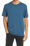 Vince Men's Garment-dyed Crewneck T-shirt In Washed River Blue