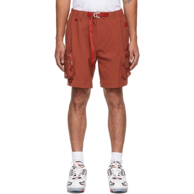 Nike Acg Nrg Wide-leg Nylon-blend Cargo Shorts In Redstone,university Red