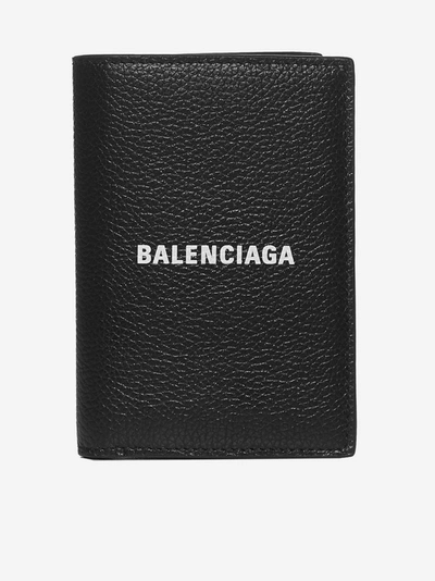 Balenciaga Cash Leather Vertical Bifold Wallet