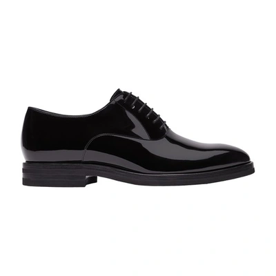 Brunello Cucinelli Patent Leather Tuxedo Shoes In Black