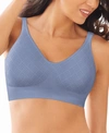 Bali Comfort Revolution Comfortflex Fit Seamless 2-ply Wireless Bra 3484 In Chateau Blue