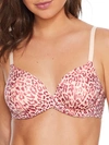 Maidenform One Fab Fit 2.0 T-shirt Shaping Underwire Bra Dm7543 In Unique Animal Print - Crme Pink