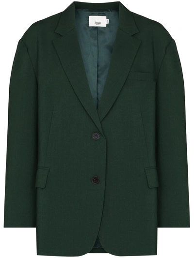 The Frankie Shop Bea Single-breasted Blazer In Green