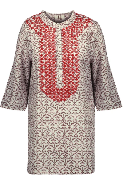 Figue Jasmine Bead-embellished Printed Cotton-gauze Tunic