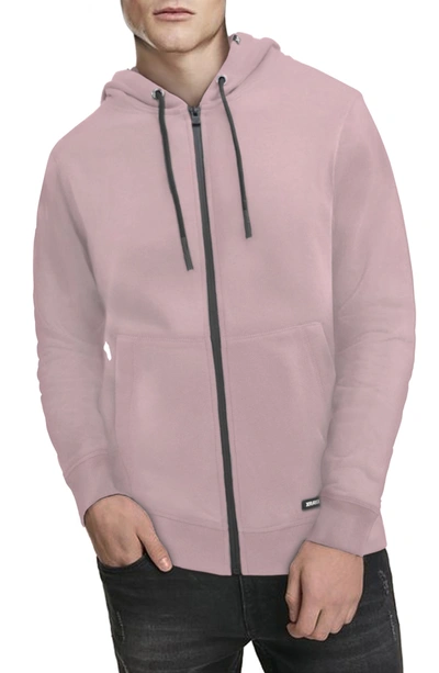 X-ray X Ray Active Sport Casual Fleece Hoodie With Zipper In Pink