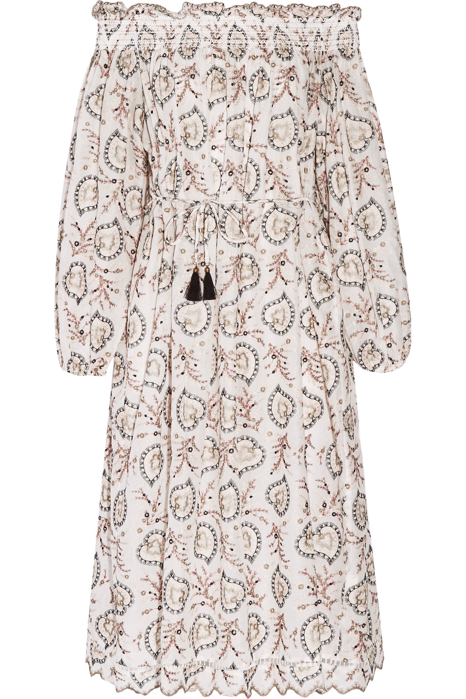Zimmermann Off-the-shoulder Printed Cotton-voile Midi Dress | ModeSens