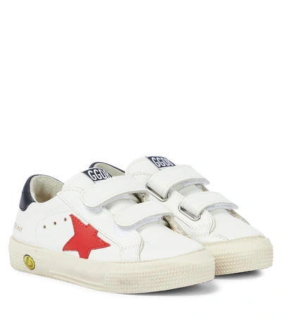 Golden Goose Kids' Boy's May Grip-strap Low-top Sneakers, Baby/toddlers In White