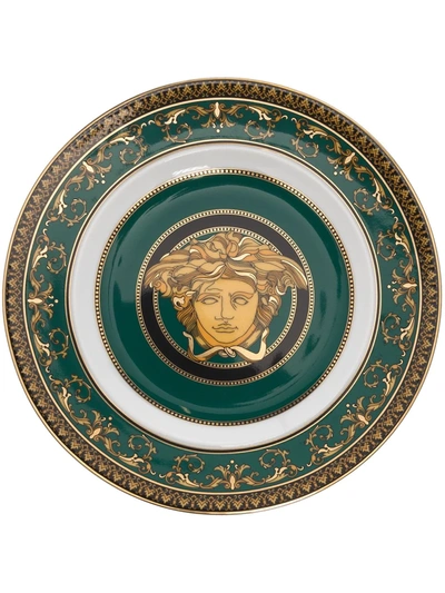 Versace Green Medusa Porcelain Dinner Plate