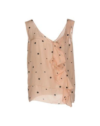 Marni Silk Top In Light Pink