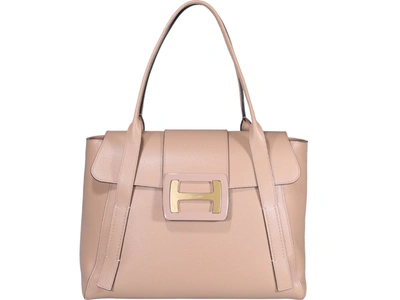 Hogan H Shoulder Bag In Beige