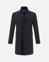 Herno Coat In Blue Pure Cashmere In Dark Blue