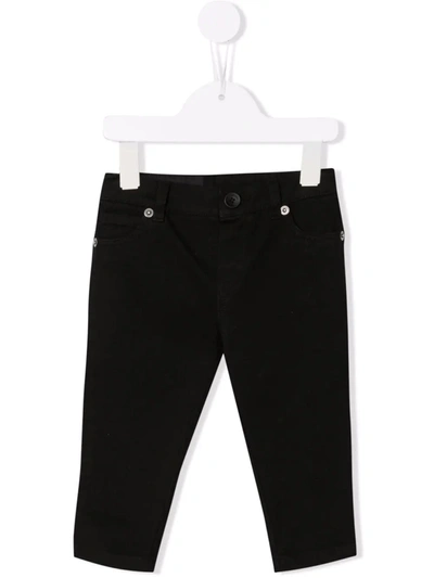 Dondup Babies' Black Straight-leg Jeans In 黑色