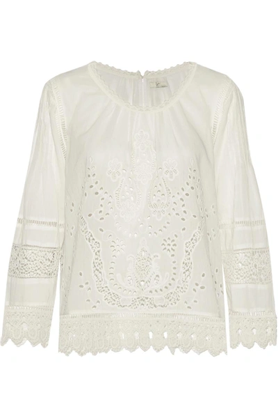 Joie Carola Broderie Anglaise Cotton Top