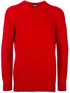 Drumohr Round Neck Jumper In Red