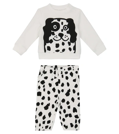 Stella Mccartney Baby Cotton Sweatshirt And Trousers Set In White