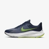 Nike Men's Air Zoom Winflo 8 Running Sneakers From Finish Line In Midnight Navy,white,hyper Royal,volt