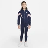 Nike Kids' Little Girls Jacket Air Full-zip Hoodie And Jersey Legging Set, 2 Piece In Midnight Navy