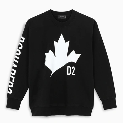 Dsquared2 Black Sweatshirt With Contrasting Logo