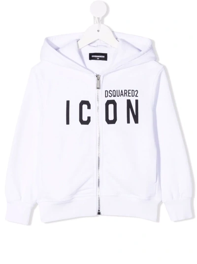 Dsquared2 Icon-print Hoodie In White
