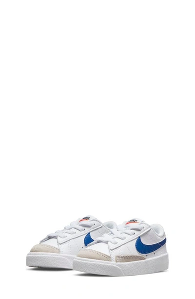 Nike Kids' Blazer Low '77 Sneaker In White/ Hyper Royal